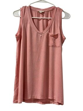Jane and Delancey Mauve Sleeveless V-Neck Pocket Tank - Small